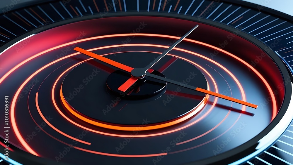 Time in a New Light: AI-Generated Clock with Neon Brilliance Time in a New Light: AI-Generated Clock with Neon Brilliance