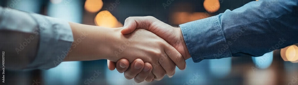 Two hands shaking in agreement. Two hands shaking in agreement.