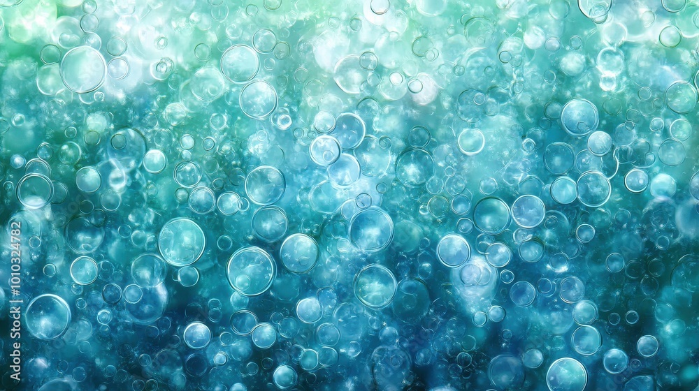 Ethereal Bubbles: Enchanting Turquoise Underwater Wonderland