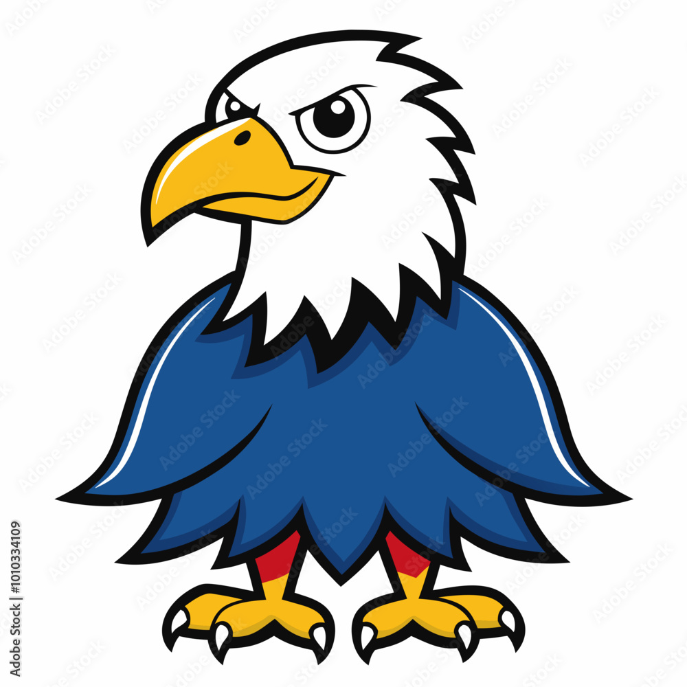 Fototapeta premium American eagle birds exercise vector image silhouette illustration cartoon