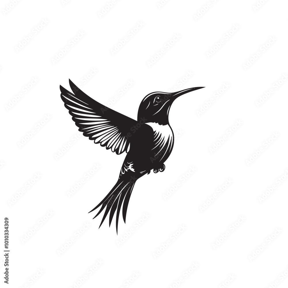 Fototapeta premium Simple birds flying illustration vector