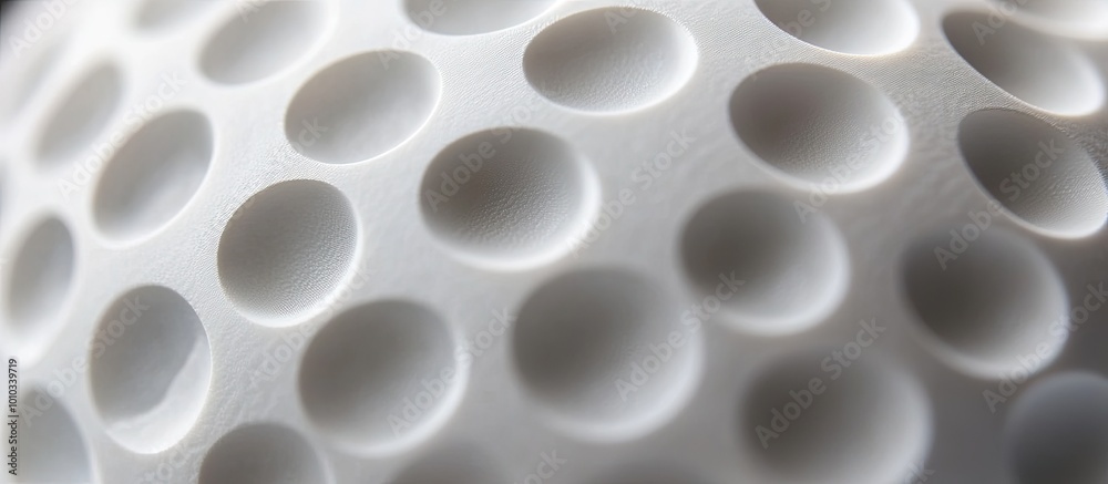 Close-up of a White Golf Ball's Dimple Pattern Close-up of a White Golf Ball's Dimple Pattern