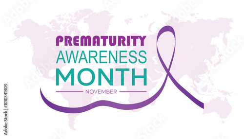 Prematurity Awareness Month is observed every year on November. Medical Healthcare Awareness concept. background, placard, banner template Vector illustration design.