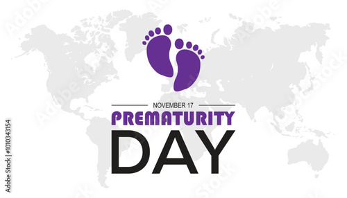 World Prematurity Day is observed every year on November. Medical Healthcare Awareness concept. background, placard, banner template Vector illustration design.