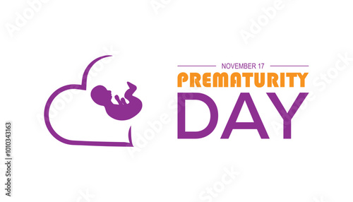World Prematurity Day is observed every year on November. Medical Healthcare Awareness concept. background, placard, banner template Vector illustration design.