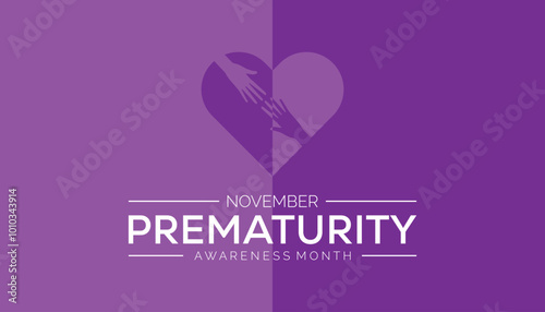 Prematurity Awareness Month is observed every year on November. Medical Healthcare Awareness concept. background, placard, banner template Vector illustration design.