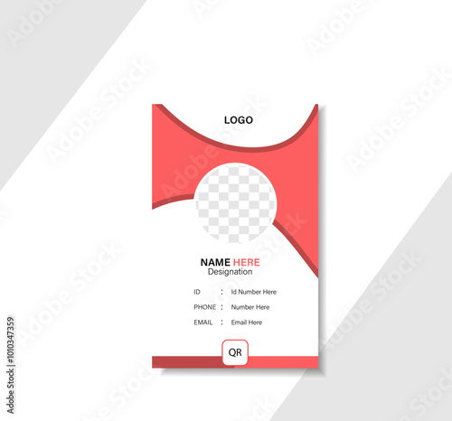 one sided creative modern id card design template 2024