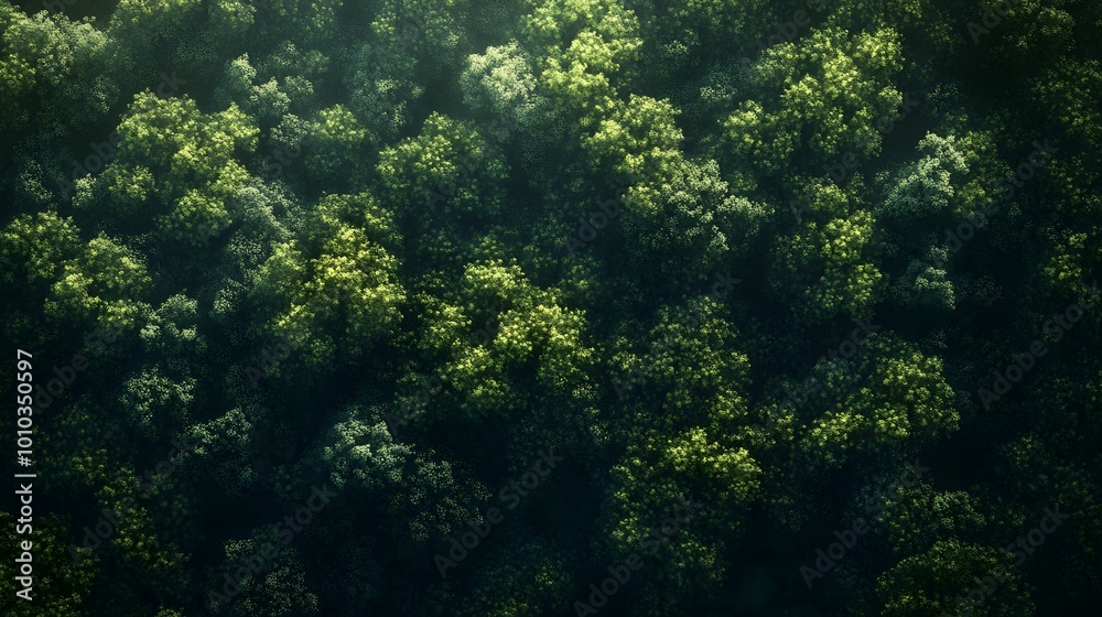 Aerial View of Lush Forest Canopy Aerial View of Lush Forest Canopy