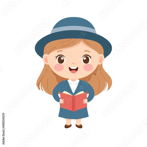 Author Cute Worker Work Job Profession Professional Occupation Cartoon Character
