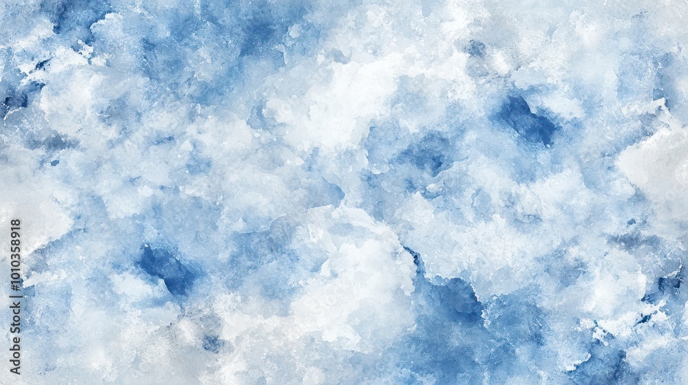 Abstract blue and white watercolor background with a cloudy texture. Abstract blue and white watercolor background with a cloudy texture.