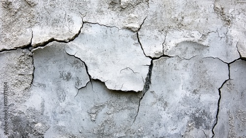 Close-up texture of a gray concrete wall, showing every crack and imperfection, creating a gritty and raw urban aesthetic