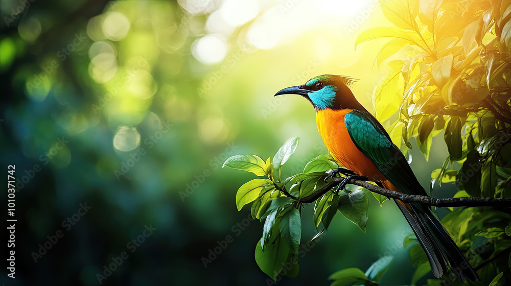 colored beautiful bird sitting on the tree in the jungle, colored wild bird, colored wild bird sitting on the branch of tree in jungle colored beautiful bird sitting on the tree in the jungle, colored wild bird, colored wild bird sitting on the branch of tree in jungle