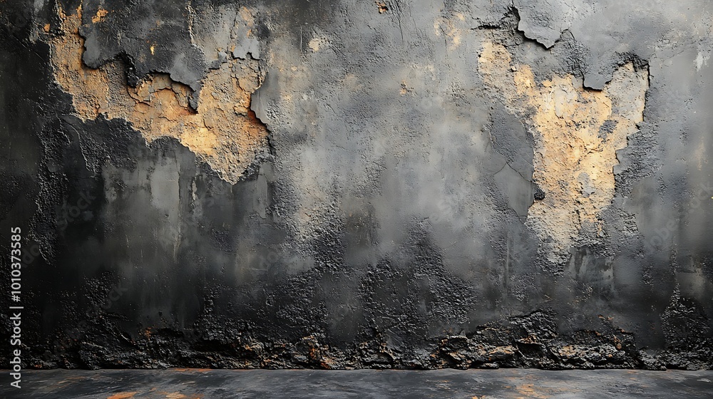 Weathered dark concrete wall with a textured surface. Weathered dark concrete wall with a textured surface.