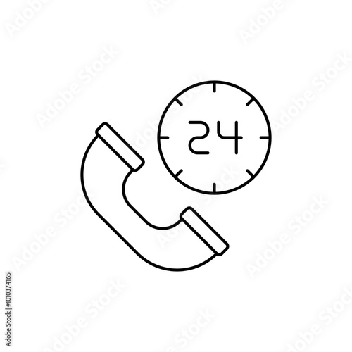 24 hour call center icon