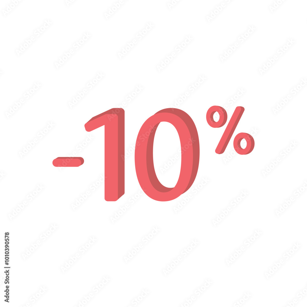 minus 10 % percent, discount sign. Marketing, adv, element, sale, decrease, price, gift, depreciation, reduction on isolated background Vector illustration minus 10 % percent, discount sign. Marketing, adv, element, sale, decrease, price, gift, depreciation, reduction on isolated background Vector illustration