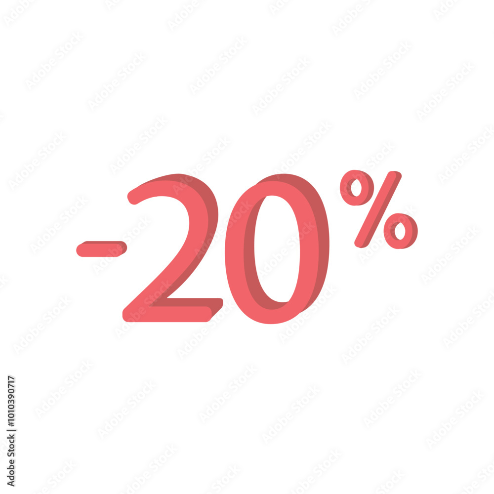 minus 20 % percent, discount sign. Marketing, adv, element, sale, decrease, price, gift, depreciation, reduction on isolated background Vector illustration minus 20 % percent, discount sign. Marketing, adv, element, sale, decrease, price, gift, depreciation, reduction on isolated background Vector illustration