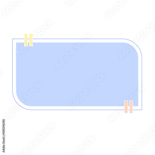Pastel Blue Speech Bubble Frame 