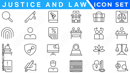 Foto Justice icon set