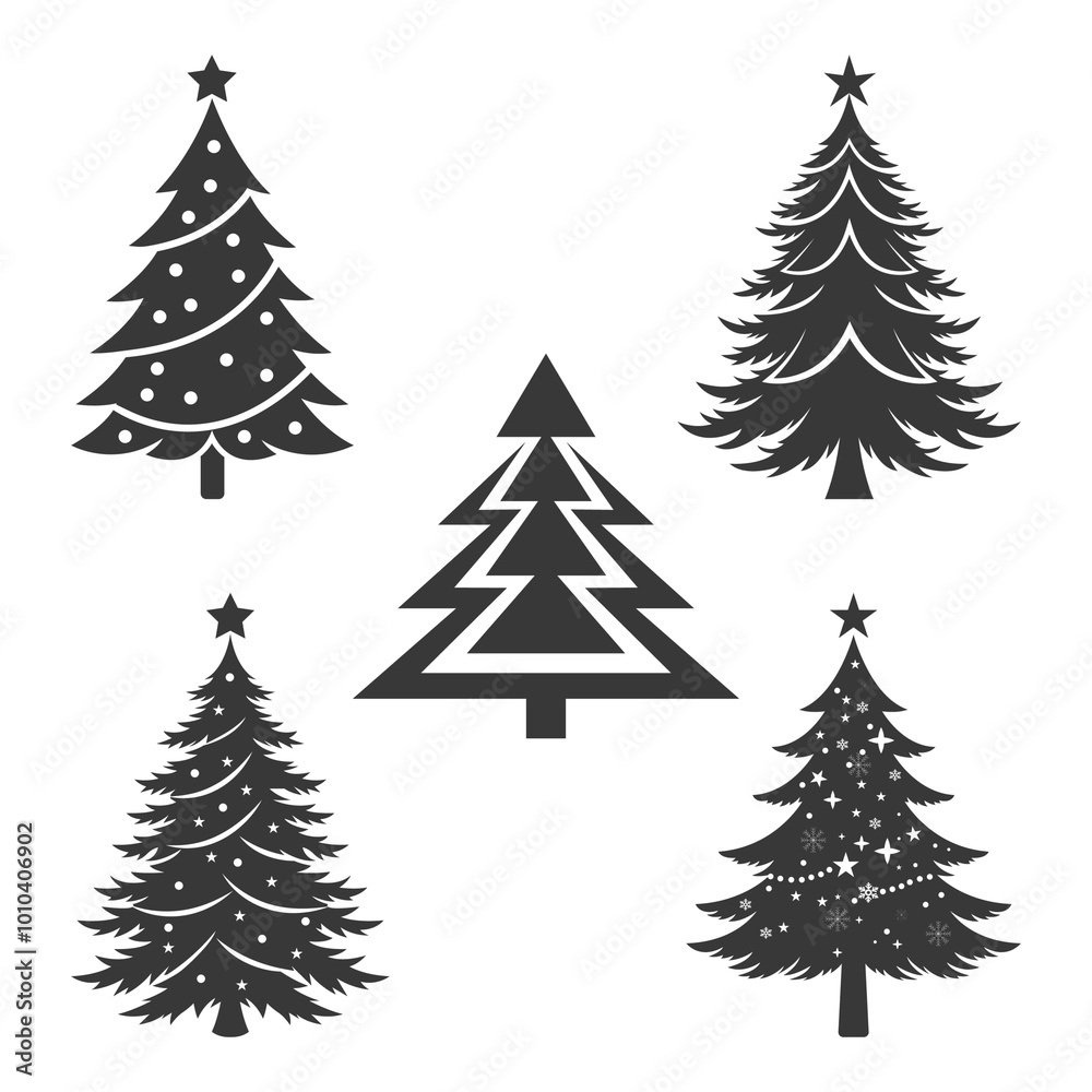 Fototapeta premium Decorative Christmas Tree for Festive Celebrations