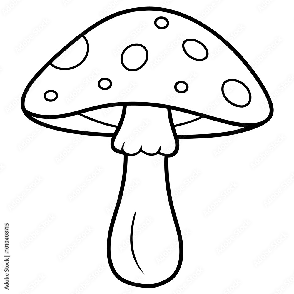 hand drawn mushroom outline coloring book page line art drawing hand drawn mushroom outline coloring book page line art drawing