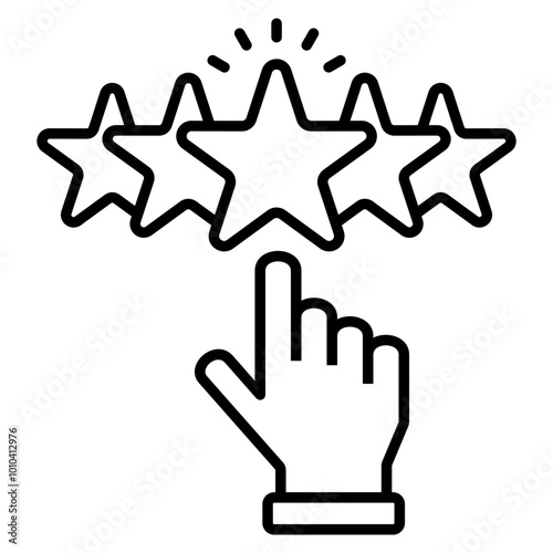five star rating icon