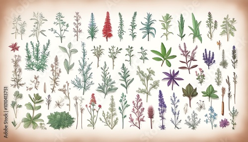 Herbs and precious plants, treasures of traditional medicine photo