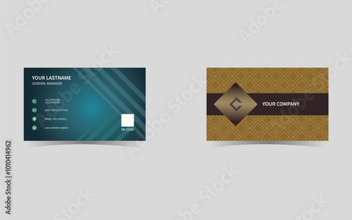 Clean stylish modern and professional business card template photo