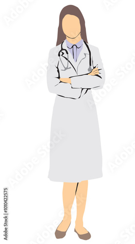 full isolated doctor surgeon medical staff with stethoscope