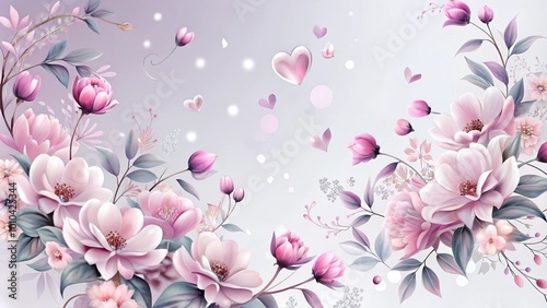 pink and white background