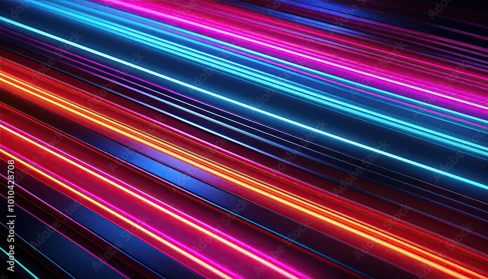 Bright neon light streaks Bright neon light streaks