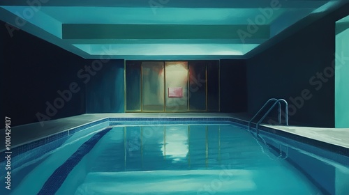 Modern Indoor Swimming Pool with Minimalist Design