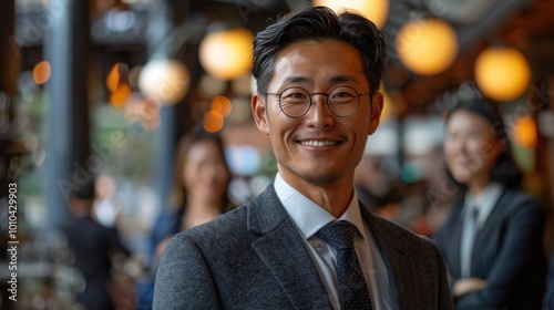 A man in a suit and tie is smiling at the camera