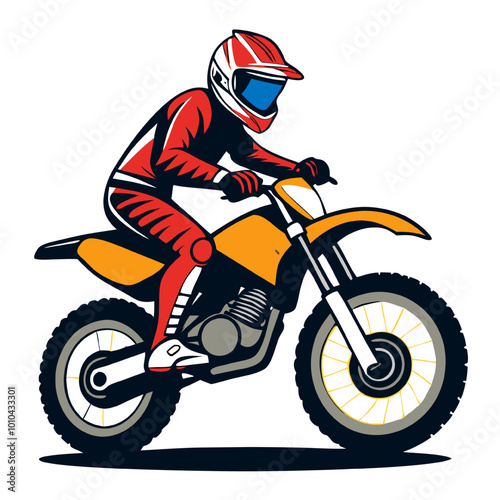 Motocross Rider in Action 