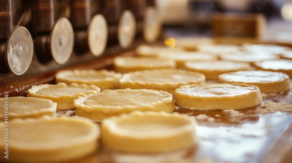 Unbaked Pastry Shells Ready for Filling on a Wooden Surface Unbaked Pastry Shells Ready for Filling on a Wooden Surface