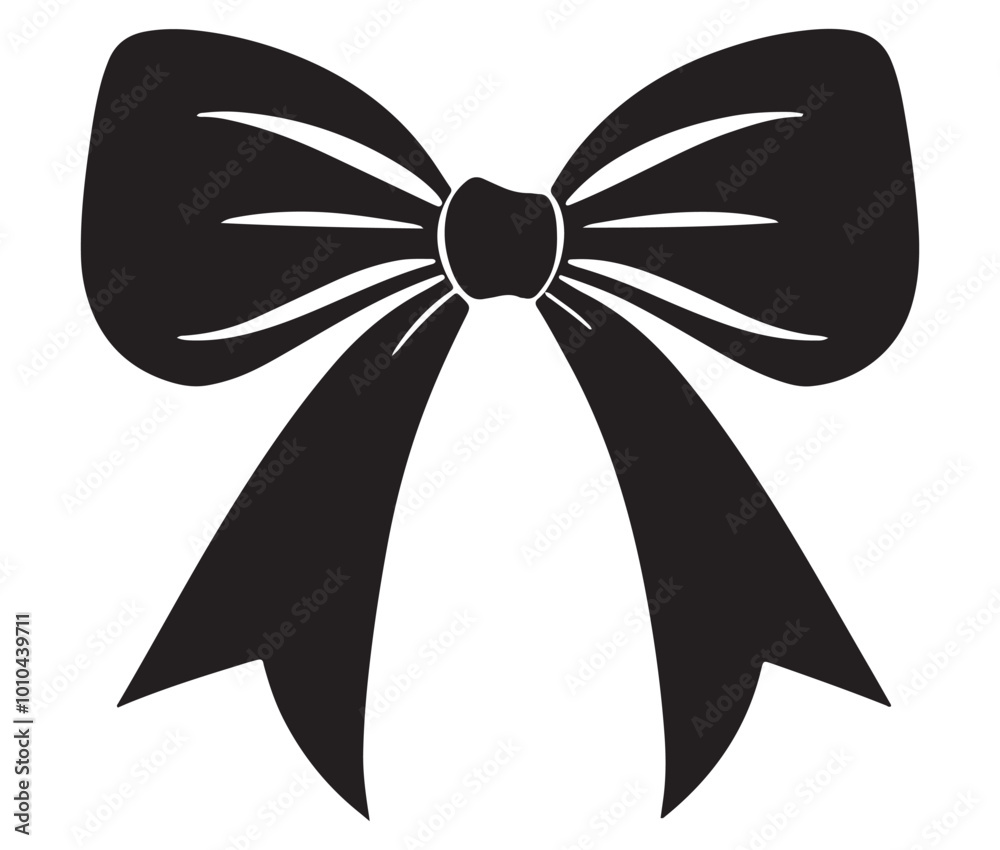 Bow and ribbon, Bow silhouette, Ribbon vector Bow and ribbon, Bow silhouette, Ribbon vector