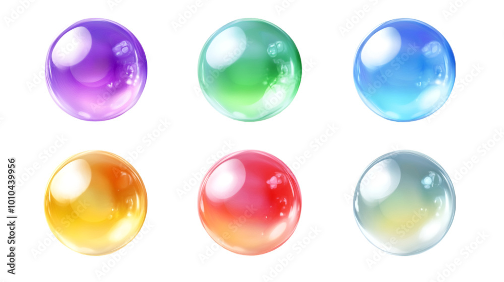 Colorful soap Bubble on white and transparent background. PNG cutout. Colorful soap Bubble on white and transparent background. PNG cutout.