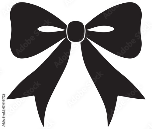 Bow and ribbon, Bow silhouette, Ribbon vector 