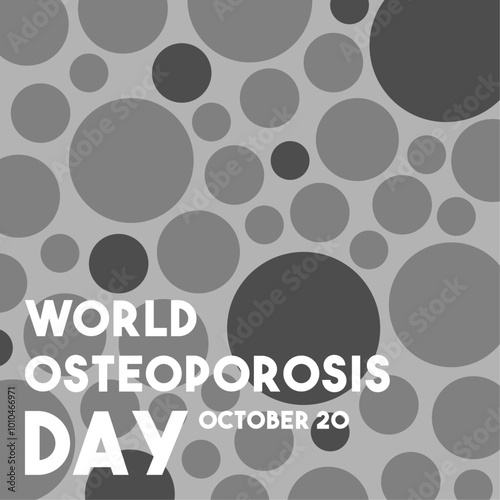 World Osteoporosis Day design vector. October 20. Poster, banner, card, bacakground.