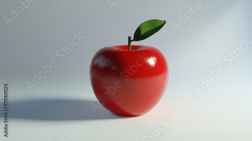 apple,3D apple on white background