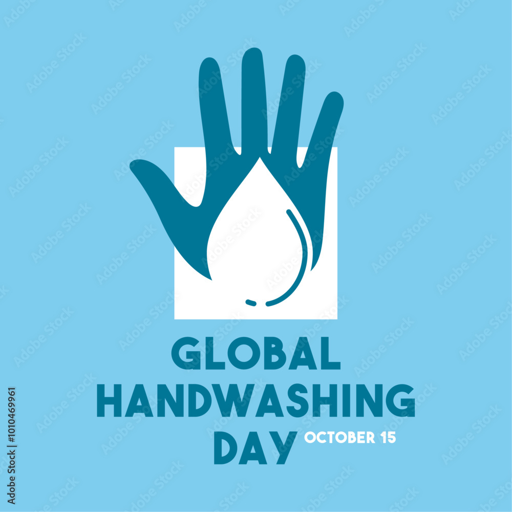 Fototapeta premium Global Handwashing Day. October 15.