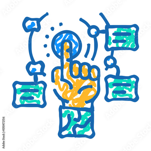 cutting edge technology tech enthusiast doodle icon sketch vector. cutting edge technology tech enthusiast sign. isolated symbol illustration