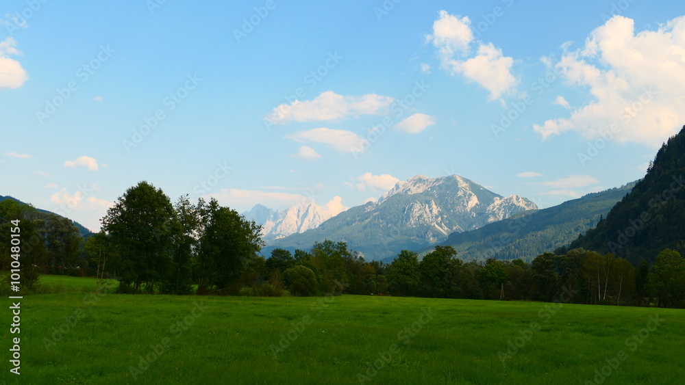 Fototapeta premium die Buchsteingruppe, gesehen vom Pürgschachen-Moor