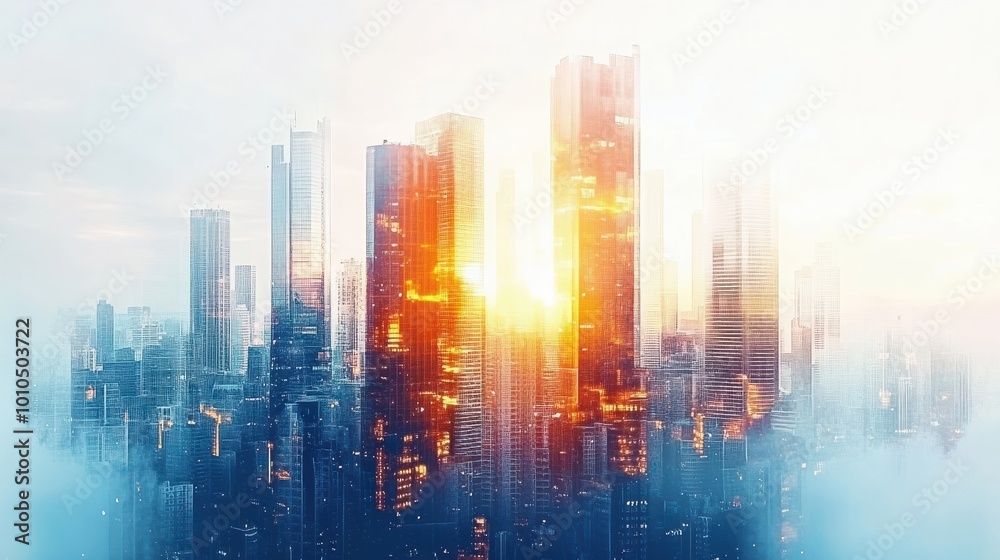 abstract business modern background with cityscape double exposure abstract business modern background with cityscape double exposure