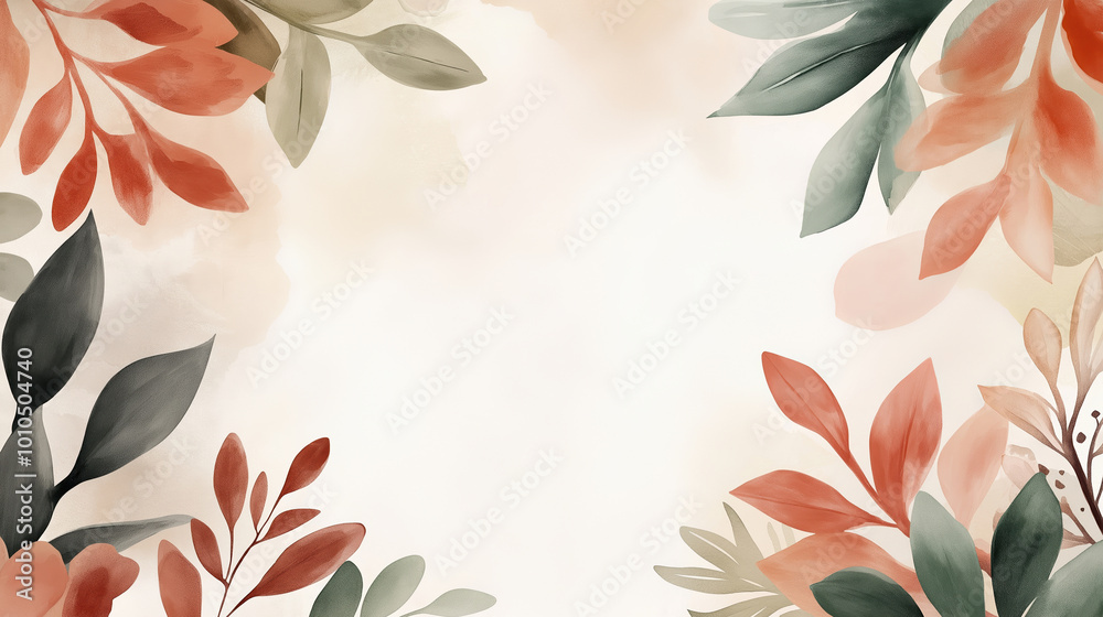 Watercolor Elegant Nature Background Watercolor Elegant Nature Background