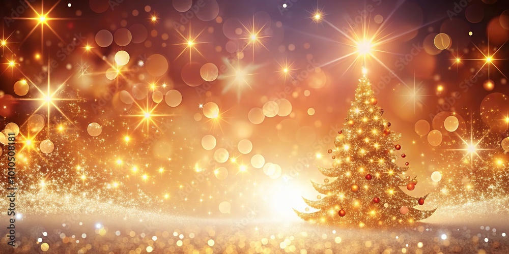 Festive Christmas background with sparkling Silhouette Festive Christmas background with sparkling Silhouette