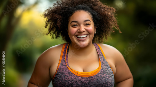 Woman Smiles After Great Workout Outside