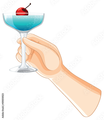 Hand Holding a Cocktail Glass