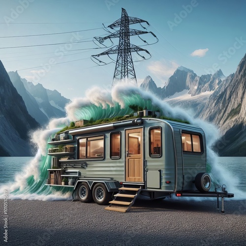 Hydroelectric Camper A house on wheels that uses hydroelectric p photo