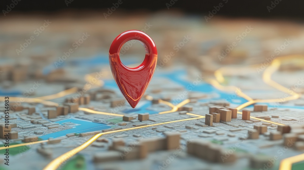 Location on map with points. AI technology in GPS, innovation delivery, map location, future transport logistic, route path concept, GPS point. New location and change address Location on map with points. AI technology in GPS, innovation delivery, map location, future transport logistic, route path concept, GPS point. New location and change address