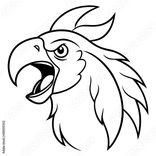Dynamic Vector Illustration of an Irate Macaw Making Noise with Colorful Plumage
